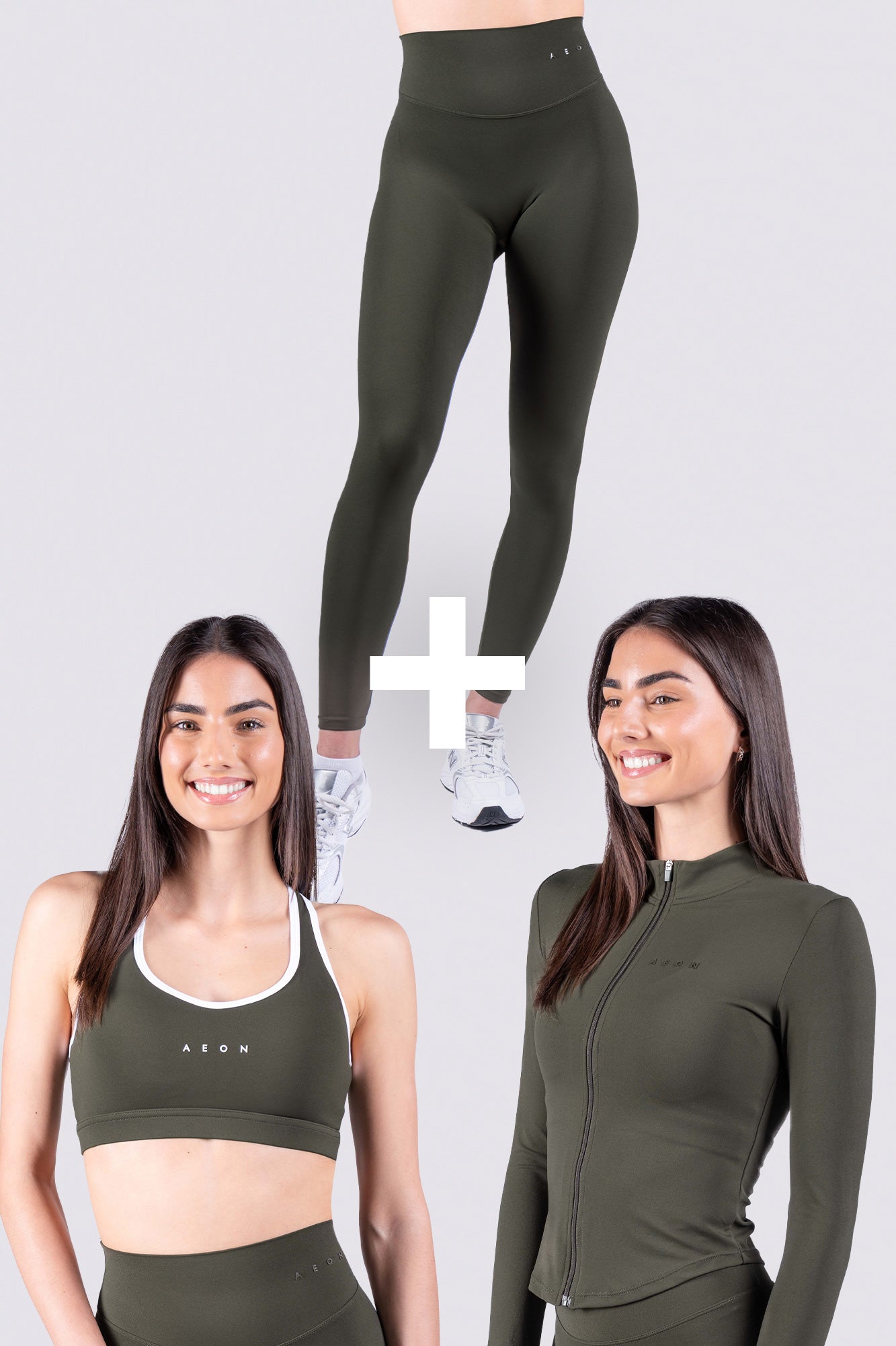 SECOND SKIN KOMPLET - OLIVE (3-DELNI)