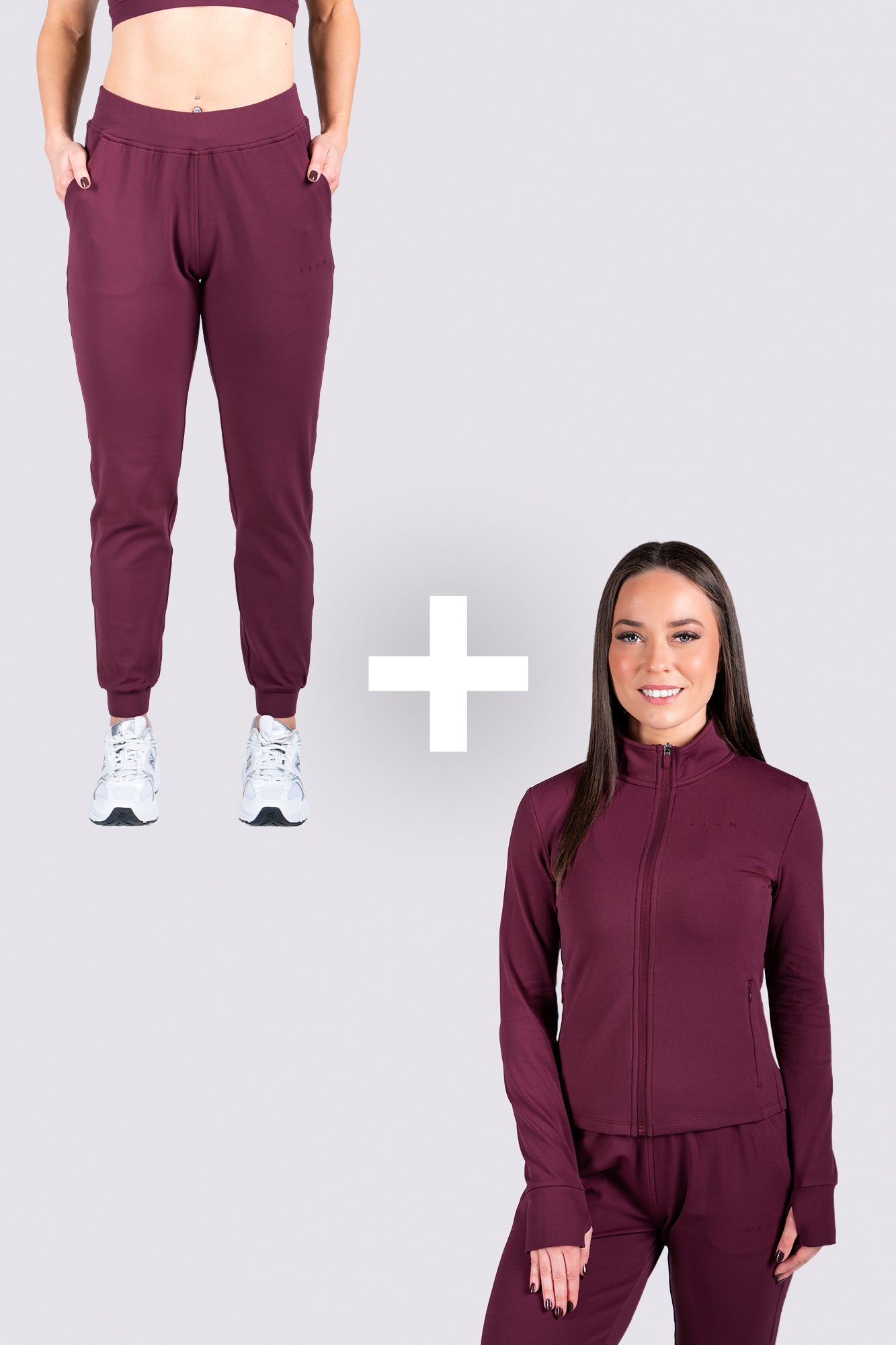 SECOND SKIN TRACKSUIT BUNDLE - BURGUNDY (2 - PIECE) - Aeon Athletics