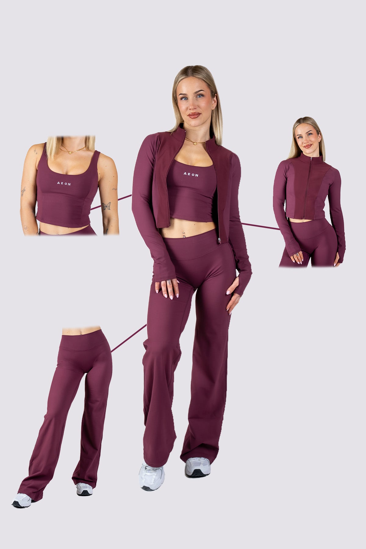 FLEXMOTION KOMPLET - BURGUNDY (3-DELNI)
