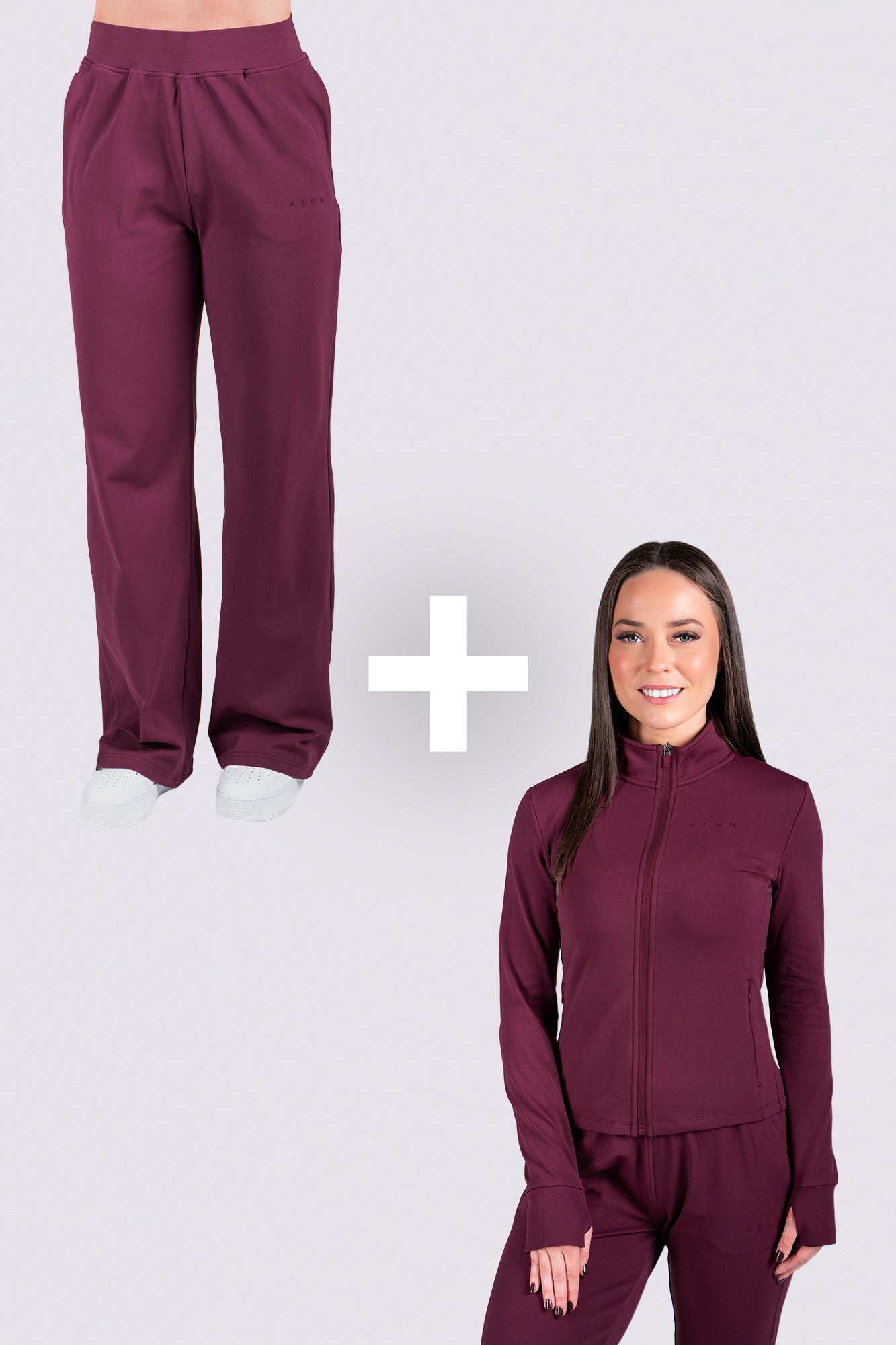 SECOND SKIN TRACKSUIT BUNDLE - BURGUNDY (2 - PIECE) - Aeon Athletics